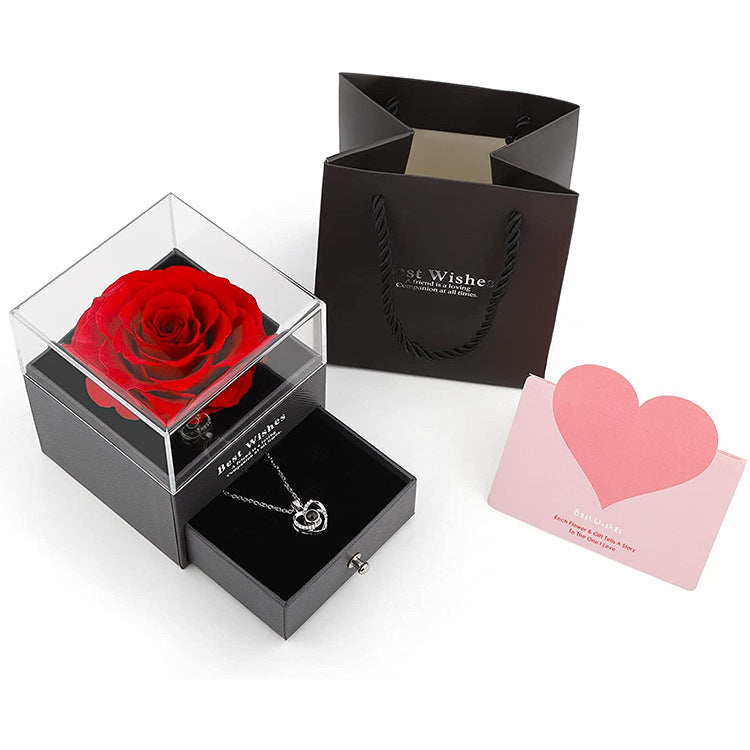 Forever rose jewelry box – Red