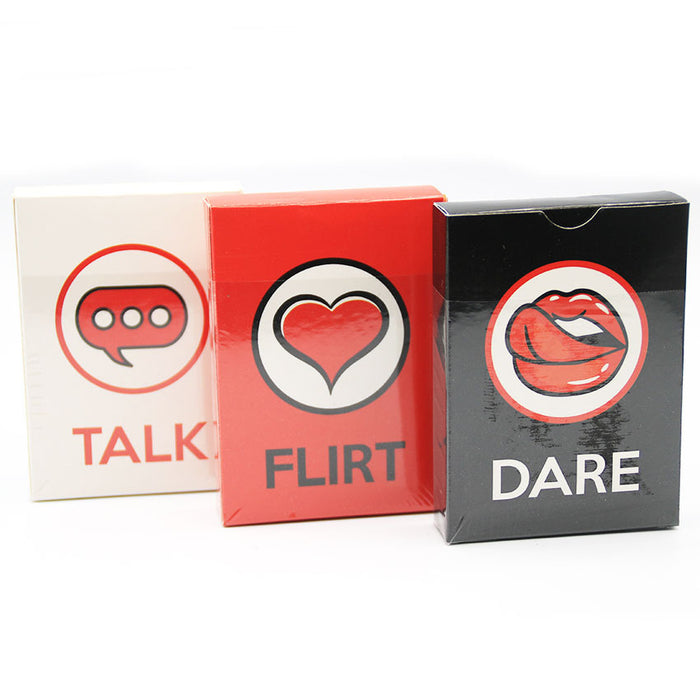 3-in-1 Couples Card Game – Talk, Flirt & Dare